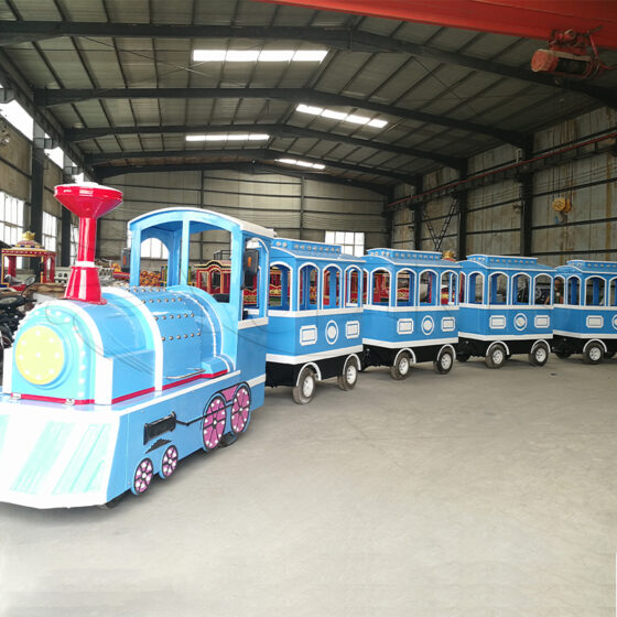 Tren Sin Vías Azul Para Niños