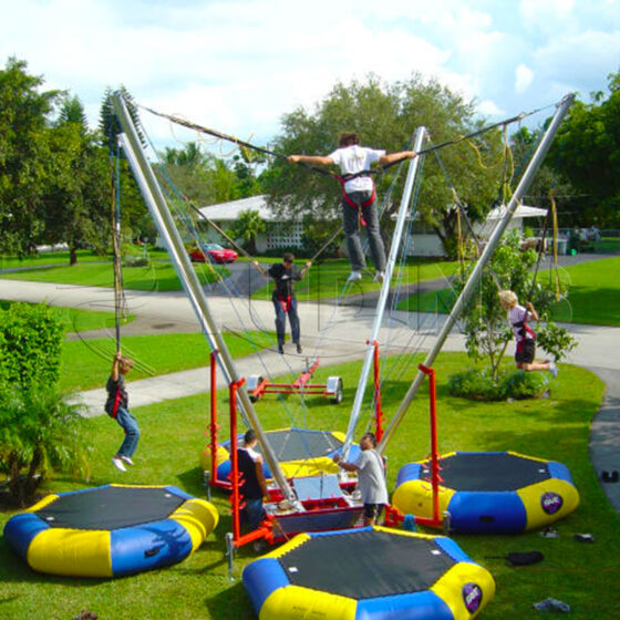 Trampolín Inflable Para 4 Personas Bungee